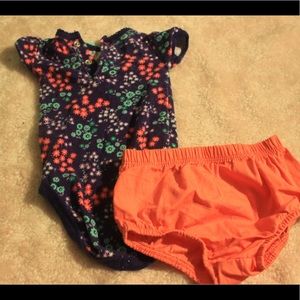 Two-Piece floral onesie set